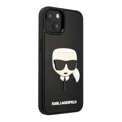 Чехол Karl Lagerfeld для iPhone 14 3D Rubber Karl's head Hard (KLHCP14SKH3DBK) Черный