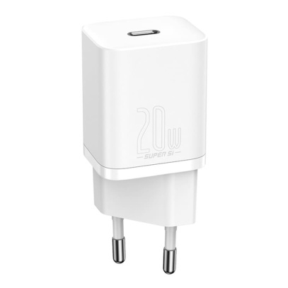 Сетевое зарядное устройство USB Type-C Baseus Super Si Quick Charger 1C 20 Вт EU (CCSUP-B02) Белый