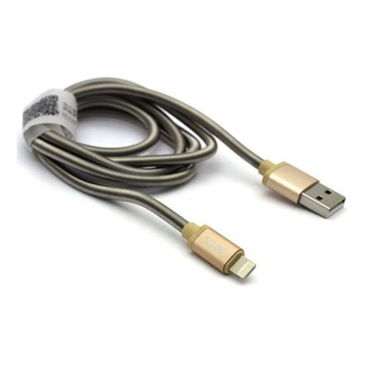USB кабель hoco. Металлический 1,2 м разъем Lightning (U5) Золотой