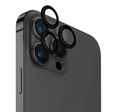 Стекло для iPhone 15 Pro UNIQ OPTIX Camera Lens protector Aluminium (IP6.1P(2023)-ALENSBLK) Черный