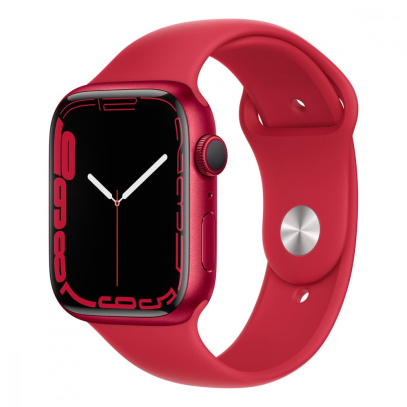 Apple Watch Series 7, 41 мм корпус из алюминия красного цвета, спортивный ремешок (PRODUCT)RED™