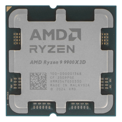 Процессор AMD Ryzen 9 9900X3D, 4,40 ГГц (Turbo 5,50 ГГц), AM5, OEM (100-000001368)