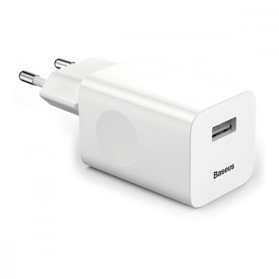 Сетевое зарядное устройство быстрое Baseus QC 3.0 24 Вт (CCALL-BX02) Белый