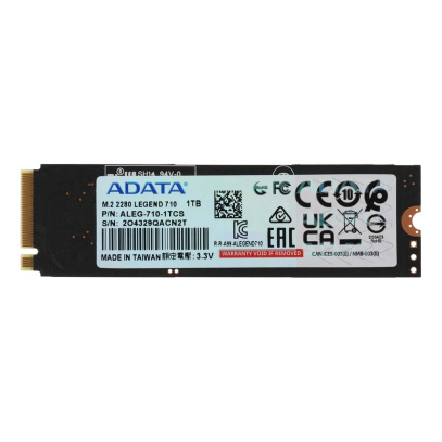 SSD накопитель ADATA Legend 710 1Tb M.2 2280 (PCIe 3.0 x4, NVMe)