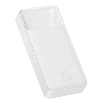 Внешний аккумулятор Baseus Bipow Digital Display Power Bank 20000mAh 15W (PPDML-J02) Белый