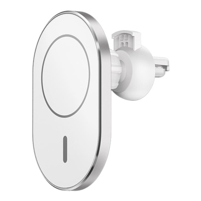 Автодержатель с функцией беспроводной зарядки WiWU Magnetic Attached Wireless Charger Car mount 15W (CH-306) Белый