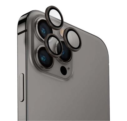 Стекло для iPhone 15 Pro Max UNIQ OPTIX Camera Lens protector Aluminium (IP6.7P(2023)-ALENSGRY) Grey