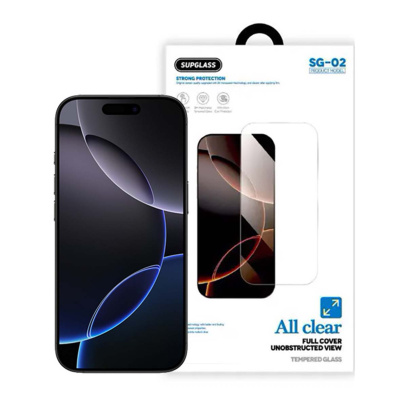 Защитное стекло для iPhone 16 Pro Max / 17 Pro Max Supglass (SG-02) Transparent Glass All Clear, прозрачный