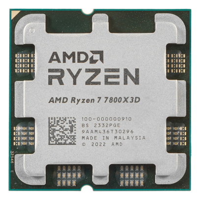 Процессор AMD Ryzen 7 7800X3D, 4.2 ГГц (Turbo 5,00 ГГц), AM5, OEM (100-000000910)