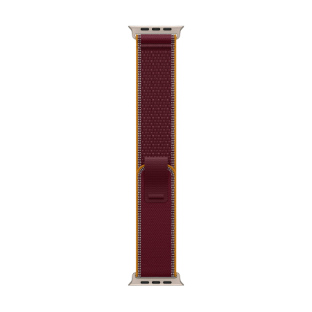 Apple Watch Ultra 4, 49 мм корпус из титана цвета «Natural», ремешок Trail Loop цвета «Burgundy» размера M/L