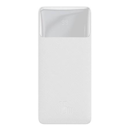 Внешний аккумулятор Baseus Bipow Digital Display Power Bank 20000mAh 15W (PPDML-J02) Белый