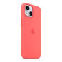 Чехол Silicone Case для Apple iPhone 15 с MagSafe Guava, розовый