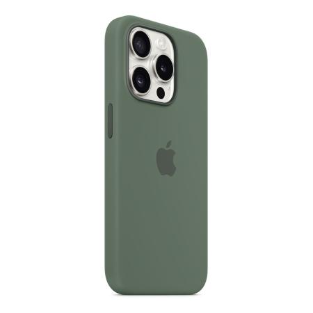 Чехол Silicone Case для Apple iPhone 15 Pro с MagSafe (original) Cypress, зеленый