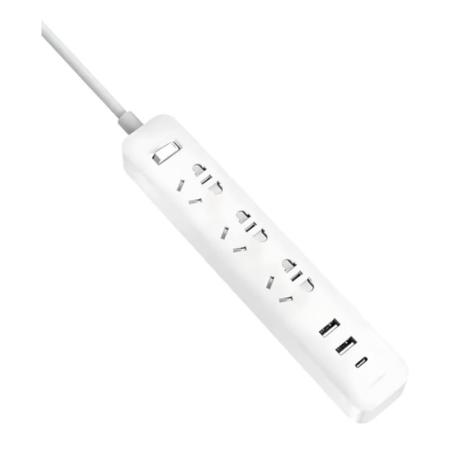 Сетевой фильтр удлинитель Xiaomi Mi Power Strip 3 гнезда + 2USB + USB Type-C 20W 2A1C (XMCXB05QMN) Белый