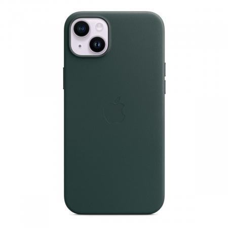 Чехол Leather Case MagSafe для Apple iPhone 14 Plus «Forest Green» Зеленый