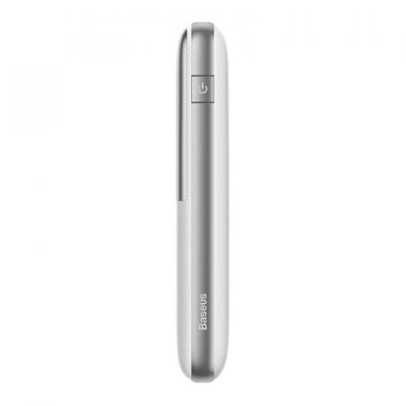 Внешний аккумулятор Baseus Bipow Pro Digital Display Fast Charge 10000mAh 20W с кабелем USB - Type-C, 3A, 0,3 м PPBD2-1020 (PPBD040102) Белый