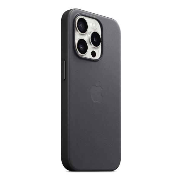 Чехол Кожаный Apple iPhone 15 Pro с MagSafe Black, черный