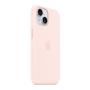 Чехол для Apple iPhone 15 Silicone Case с MagSafe Pink, розовый