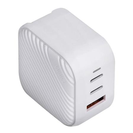Зарядное устройство UNIQ Verge Pro 66 Вт GaN, USB-A + 2 USB Type-C, белый