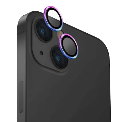 Стекло для iPhone 15/15 Plus UNIQ OPTIX Camera Lens protector Aluminium (IP6.1-6.7(2023)-ALENSIRD) Iridescent