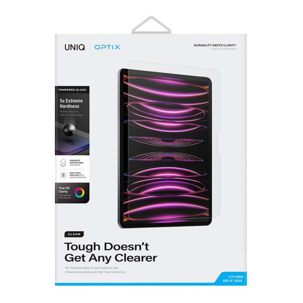 Стекло для iPad Air 13" (2024) UNIQ Clear HD +installer Pro (BL031-iPadAir13(2024)) Прозрачный