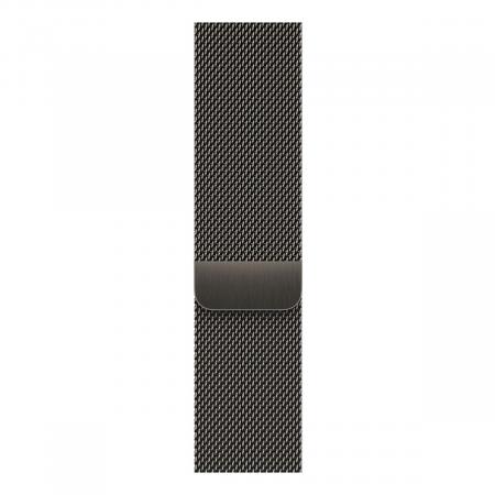 Apple Watch Series 7, 45 мм корпус из алюминия графитового цвета, миланский сетчатый браслет графитового цвета