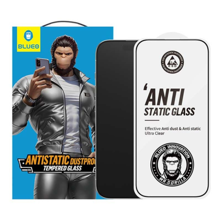 Защитное стекло для iPhone 16 Pro Max BlueO Narrow border Anti-Static Black (антистатик)