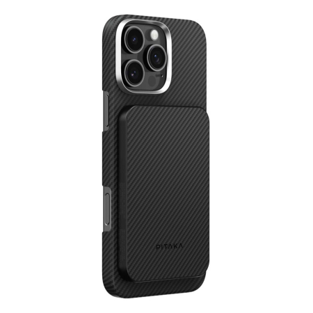 Внешний аккумулятор Pitaka Aramid Fiber Magnetic Power Bank black на 5000mAh, чёрный