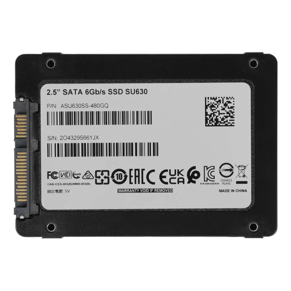 SSD накопитель ADATA Ultimate SU630 480Gb 2.5" SATA III (3D QLC)