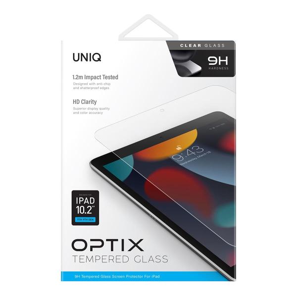 Стекло для iPad 10.2" (2019/21) UNIQ OPTIX (PD10.2-CLEAR) Прозрачный