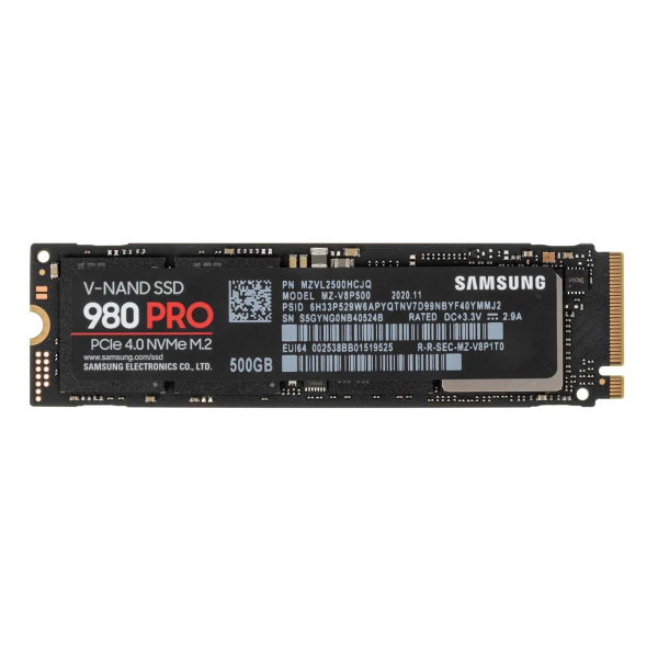 SSD накопитель Samsung 980 500Gb M.2 2280 (PCIe 3.0 x4, NVMe, V-NAND MLC)