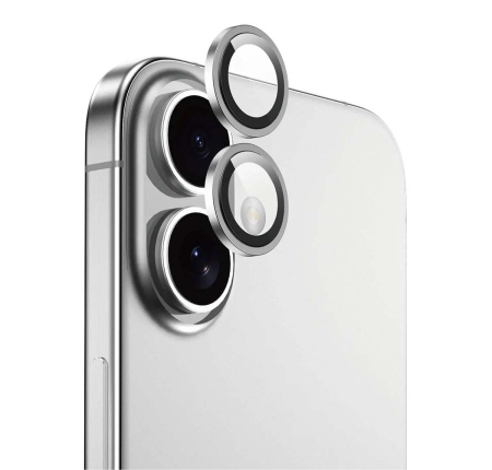 Защитное стекло для камеры iPhone 16/16 Plus SUPGLASS Anti Glare Camera lens glass (XC-31) Silver