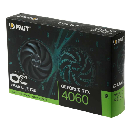 Видеокарта Palit GeForce RTX 4060 Dual OC, 8Gb (NE64060T19P1-1070D)