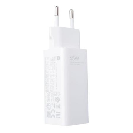 Зарядное устройство Xiaomi GaN Charger USB-A + 2 USB Type-C 65 Вт BHR5515GL (AD652GEU), белый