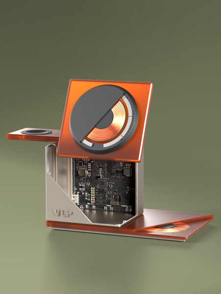 Беспроводное зарядное устройство VLP NEO Qi2.2 Amber gray, серый янтарь