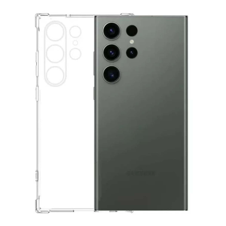 Чехол для Samsung Galaxy S23 Ultra с защитой камер Прозрачный