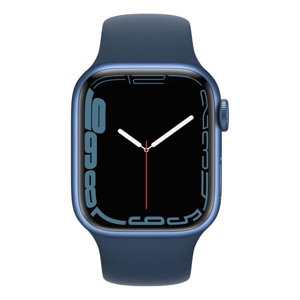 Apple Watch Series 7, 41 мм корпус из алюминия синего цвета,  спортивный ремешок «синий омут»