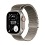 Apple Watch Ultra 3 (2025), 49 мм корпус из титана цвета «Natural», ремешок Titanium Milanese Loop размера L цвета «Natural»