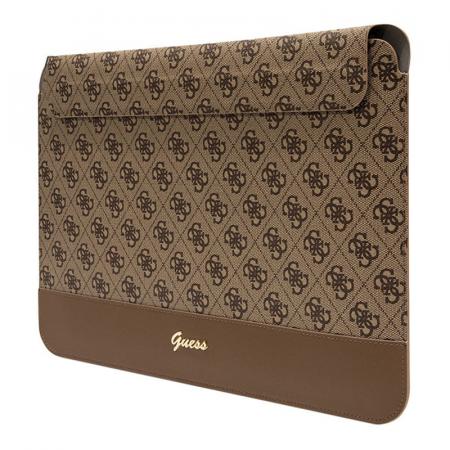 Чехол Guess для ноутбуков 13"/14" Sleeve 4G Bottom stripe Metal logo (GUCS14PS4SGW) Коричневый