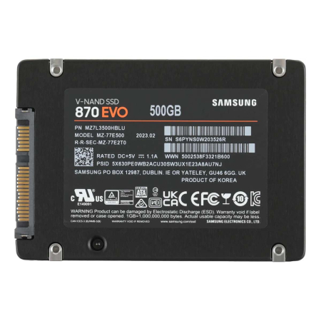 SSD накопитель Samsung 870 EVO 500Gb SATA III