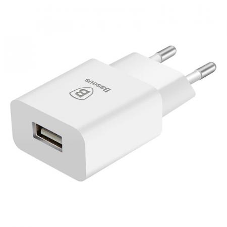 Зарядное устройство USB Baseus Letour Charger 2.1A (CCALL-E2A02), белый