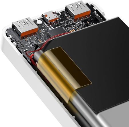 Внешний аккумулятор Baseus Bipow Digital Display Fast Charge Power Bank 20000mAh 20W Overseas Edition PPBD20K (PPBD050302) Белый
