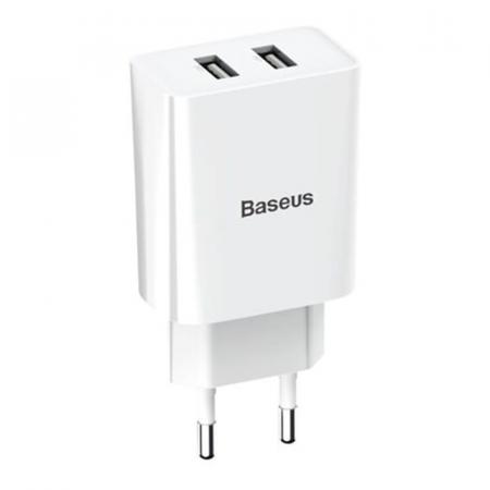 Зарядное устройство Baseus Speed Mini Dual USB Charger 10,5 Вт TC-012 (CCFS-R02), белый
