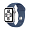 Apple Watch SE (2024), 44 мм корпус из алюминия цвета «Silver», ремешок Sport Band размера S/M цвета «Denim»