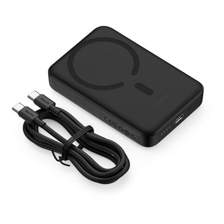 Внешний аккумулятор Baseus Magnetic Mini Wireless Fast Charge Power Bank 10000mAh 30W с поддержкой беспроводной зарядки PPCX110201 (PPCXM1030) Черный