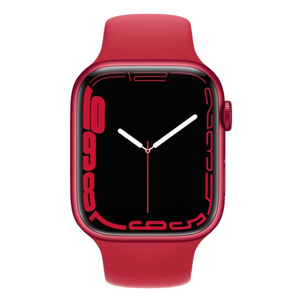 Apple Watch Series 7, 45 мм корпус из алюминия красного цвета, спортивный ремешок (PRODUCT)RED™