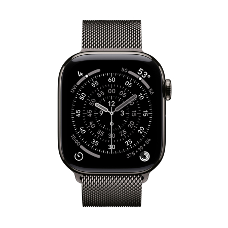 Apple Watch Series 11, 42 мм корпус из титана цвета «Slate», ремешок Milanese Loop цвета «Slate»