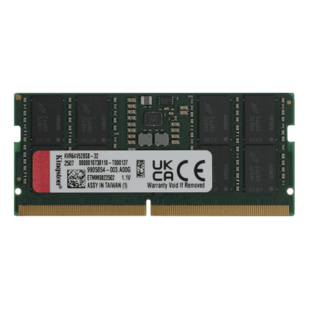 Оперативная память Kingston (KVR64V52BS8) 32 DDR5 32GB 6400MHz CL52 SO DIMM 1x32GB