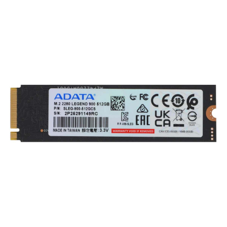SSD накопитель ADATA Legend 900 512Gb M.2 2280 (PCIe 4.0 x4, NVMe, 3D NAND)