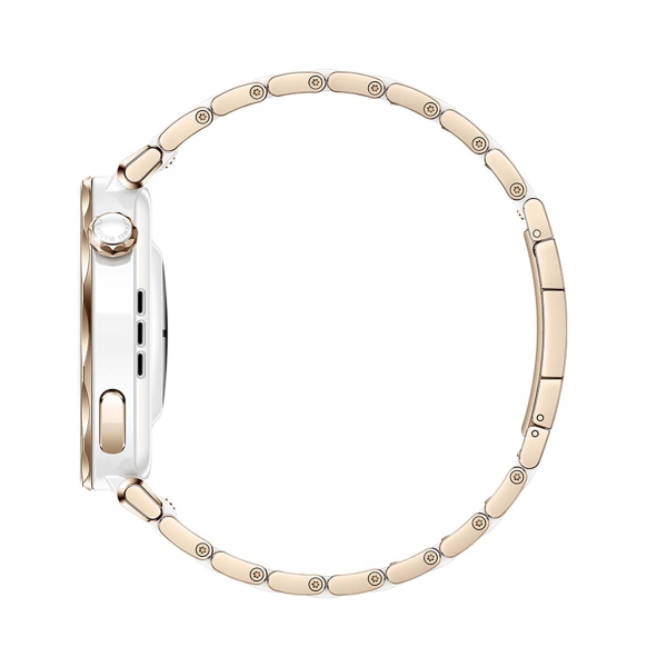 Умные часы HUAWEI Watch GT 5 Pro White, 42 мм, цвет корпуса белый/золотой, цвет ремешка белый/золотой